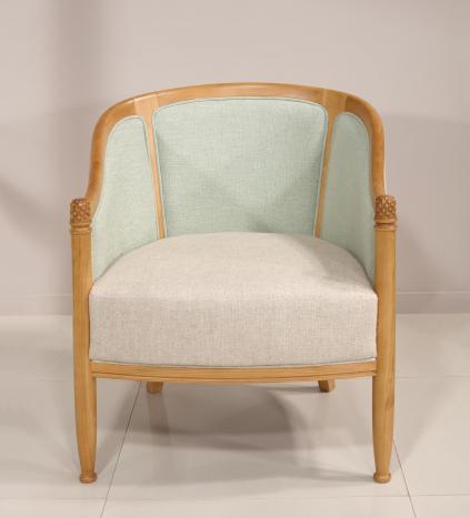 Fauteuil Cabriolet Caroline réalisé en hêtre Massif de style Louis Philippe 