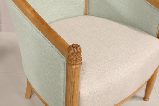 Fauteuil Cabriolet Caroline réalisé en hêtre Massif de style Louis Philippe 