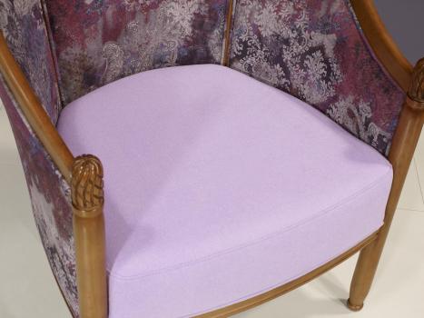 Fauteuil Cabriolet Caroline réalisé en Hêtre Massif de style Louis Philippe 
