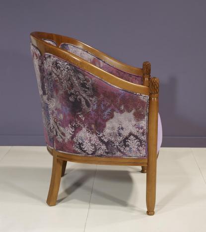 Fauteuil Cabriolet Caroline réalisé en Hêtre Massif de style Louis Philippe 
