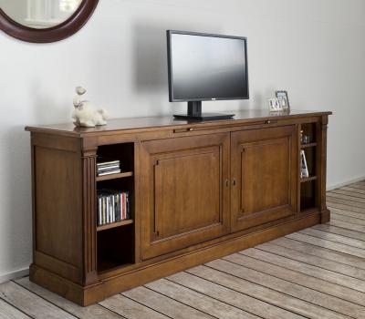 Meuble TV Lucie, réalisé en MERISIER de style Directoire 