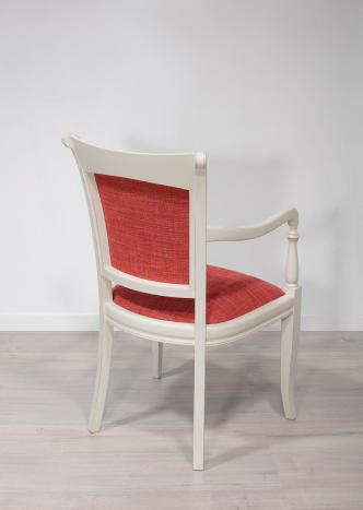 Fauteuil Pauline réalisé en Merisier Massif de style Louis Philippe Patiné Caffee Lattee