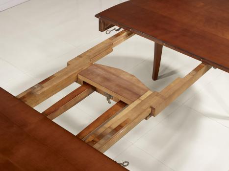 Table ovale de salle à manger Estelle réalisée en merisier massif 170x110 de style Louis Philippe 4 allonges de 40 cm