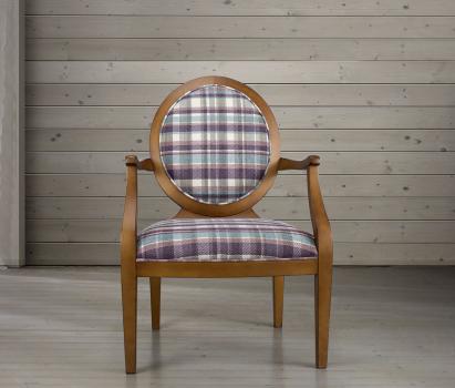 Fauteuil Julia réalisé en hêtre massif Tissu Aldecco