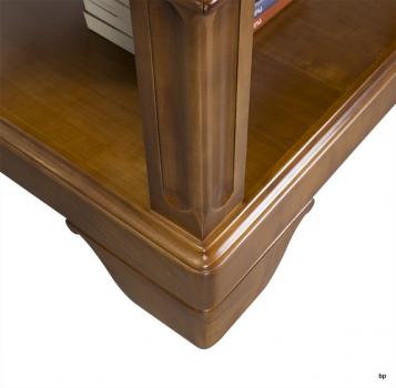 Petite table basse Ines en Merisier de style Louis Philippe 1 tiroir