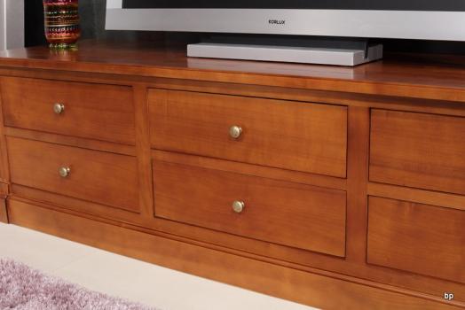 Meuble TV 16/éme Laurence réalisé en merisier de style Directoire