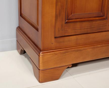 Petit Buffet 2 portes Stéphanie réalisé en Merisier Massif de style Louis Philippe Finition Merisier Doré Patine antiquaire (vieillissement du bois)