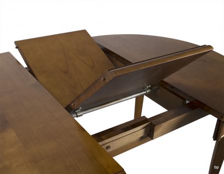 Table ronde 4 pieds Juliette réalisée en Merisier Massif de style Louis Philippe Diamètre 105 cm