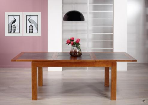 Table de repas Aurore réalisée en Merisier Massif Contemporaine Plateau céramique Largeur 160 cm
