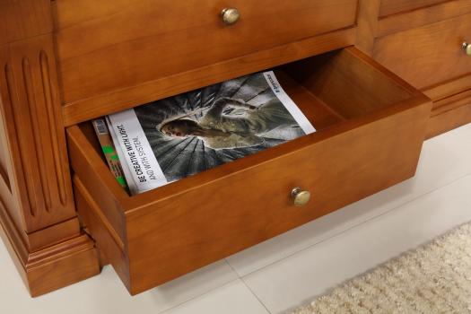 Meuble TV 16/éme Laurence réalisé en merisier de style Directoire