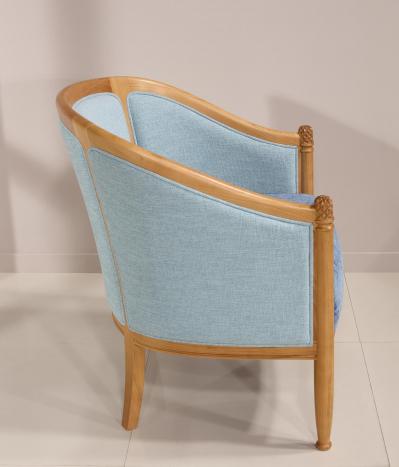 Fauteuil Cabriolet Caroline réalisé en hêtre Massif de style Louis Philippe 