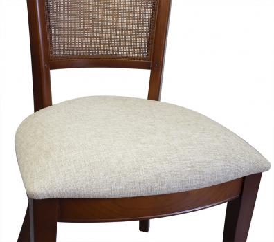 Lot de 2 Chaises Ambre réalisée en Merisier de style Louis Philippe Tissu Aldeco