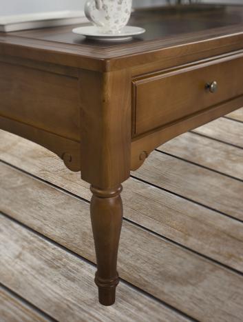 Table Basse Eva réalisée en merisier de style Louis Philippe PLATEAU MARQUETE