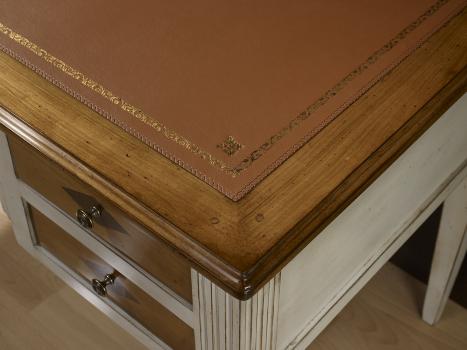 Bureau Ministre Mathilde réalisée en Merisier Massif de style Directoire PATINE GRIS USE 