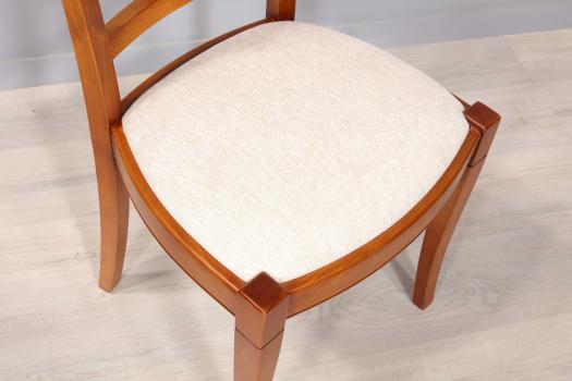 Chaise Lou réalisée en Merisier Massif de style Louis Philippe  Tissu d'ameublement