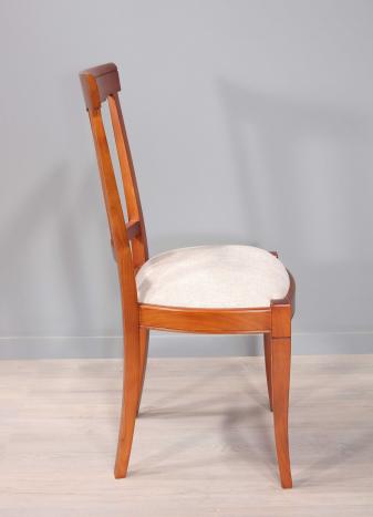 Chaise Lou réalisée en Merisier Massif de style Louis Philippe  Tissu d'ameublement
