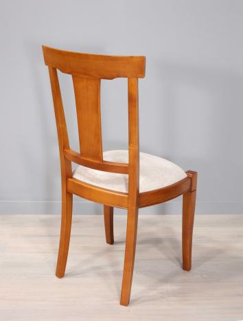 Chaise Lou réalisée en Merisier Massif de style Louis Philippe  Tissu d'ameublement