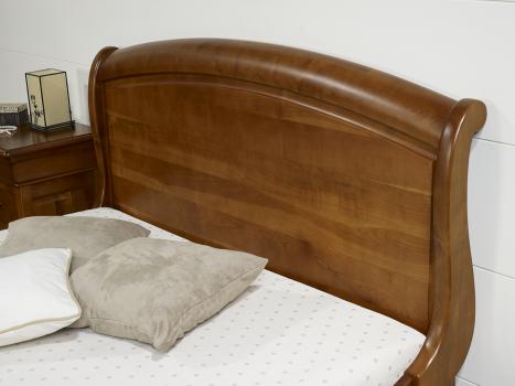 Lit Emma réalisé en Merisier Massif de style Louis Philippe Pour literie de 160x200
