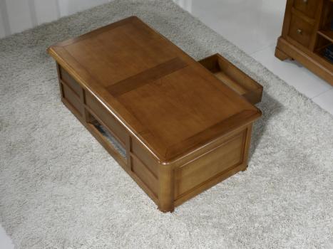 Table Basse Bar Pauline réalisée en Merisier de style Louis Philippe
