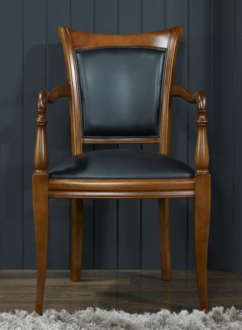 Fauteuil Pauline réalisé en Merisier Massif de style Louis Philippe