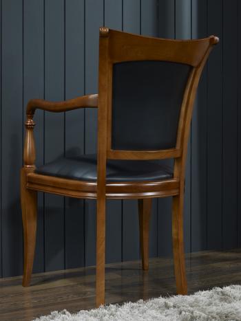 Fauteuil Pauline réalisé en Merisier Massif de style Louis Philippe