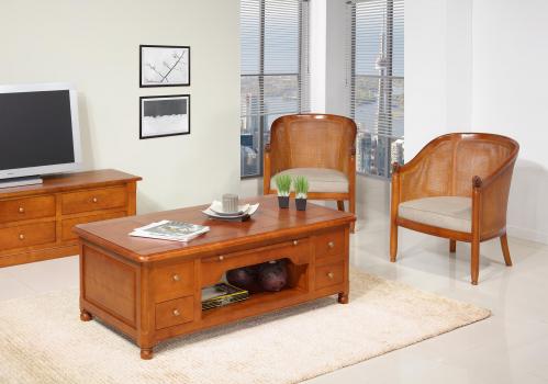 Table basse Louise réalisée en Merisier de style Louis Philippe 