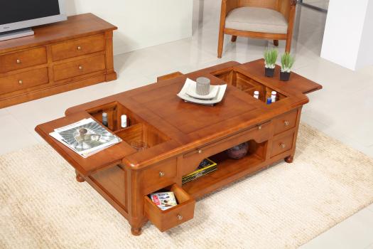 Table basse Louise réalisée en Merisier de style Louis Philippe 