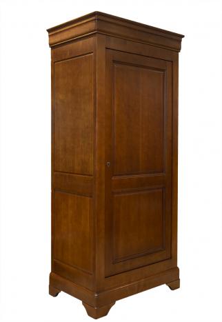 Armoire ou Bonnetière 1 porte réalisée en Merisier Massif de style Louis Philippe Finition merisier rouge