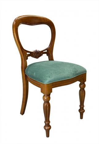 Lot de 4 Chaises  en merisier massif de style Louis Philippe Sculptées main