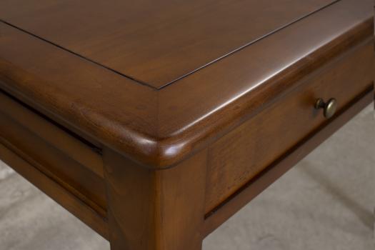 Table d'écriture 2 tiroirs Paule réalisée en Merisier de style Louis Philippe