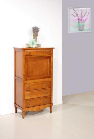Secrétaire Salomé 4 tiroirs réalisé en merisier de style Directoire,