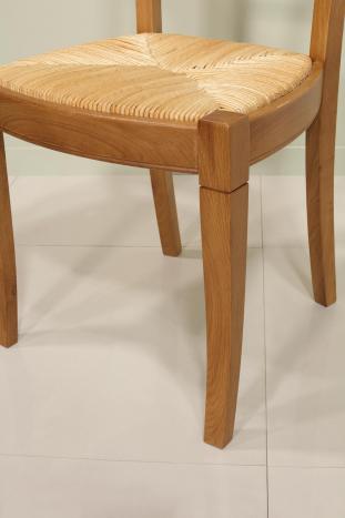 Chaise Syriel réalisée en Merisier Massif de style Louis Philippe ASSISE PAILLE