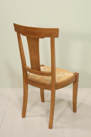 Chaise Syriel réalisée en Merisier Massif de style Louis Philippe ASSISE PAILLE
