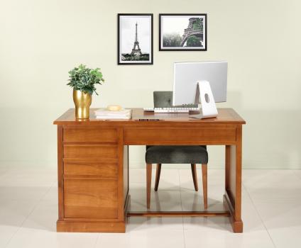  Bureau 5 tiroirs Jeanne réalisé en Merisier de style Louis Philippe SEULEMENT 1 DISPONIBLE