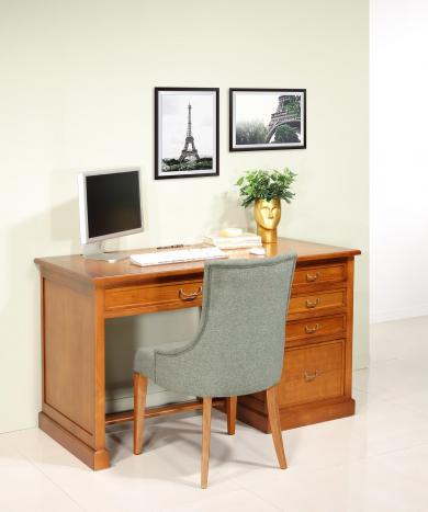  Bureau 5 tiroirs Jeanne réalisé en Merisier de style Louis Philippe SEULEMENT 1 DISPONIBLE