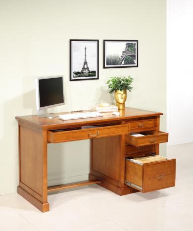  Bureau 5 tiroirs Jeanne réalisé en Merisier de style Louis Philippe SEULEMENT 1 DISPONIBLE