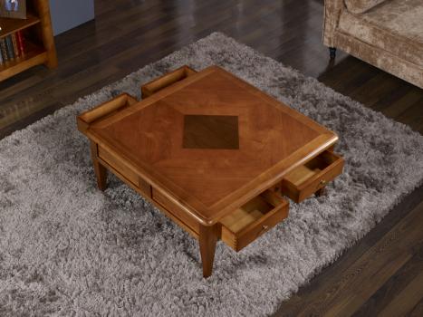 Table Basse Amandine réalisée en merisier de style Directoire