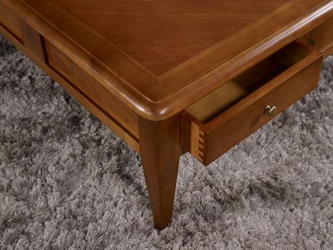 Table Basse Amandine réalisée en merisier de style Directoire