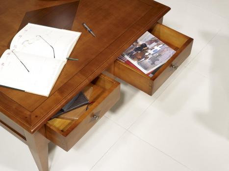 Table Basse rectangulaire 100x80 réalisée en merisier de style Directoire 