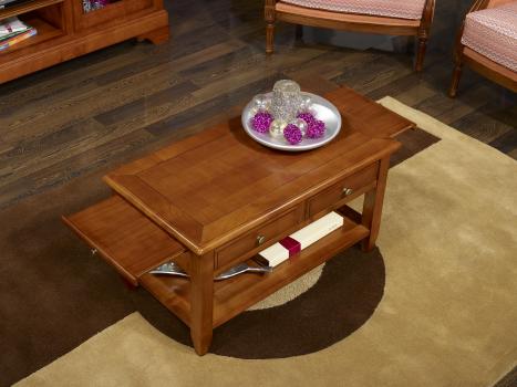 Table basse Sandra réalisée en Merisier de style Campagnard Finition Merisier doré 
