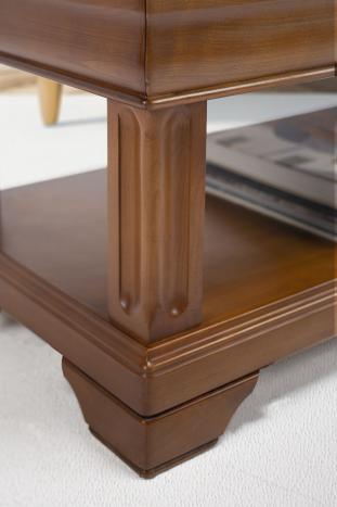 Table basse Gabriel réalisée en Merisier de style Louis Philippe 1 tiroir de chaque côté Longueur 100 cm 