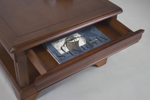 Table basse carrée réalisée en Merisier de style Louis Philippe 80x80 SEULEMENT 1 DISPONIBLE
