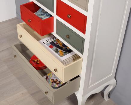 Commode ou Meuble d'entrée Flora, réalisé en Merisier et Chataignier  SEULEMENT 1 DISPONIBLE