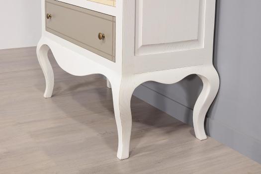 Commode ou Meuble d'entrée Flora, réalisé en Merisier et Chataignier  SEULEMENT 1 DISPONIBLE