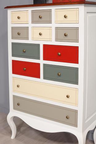 Commode ou Meuble d'entrée Flora, réalisé en Merisier et Chataignier  SEULEMENT 1 DISPONIBLE