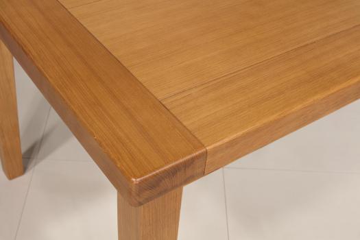 Table de Ferme Rectangulaire Francois, réalisée en Merisier massif  200*100 + 2 allonges de 45 cm