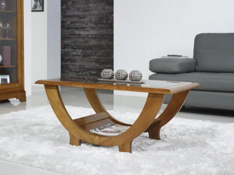 Table basse Nicolas réalisée en Merisier Massif de style Contemporain