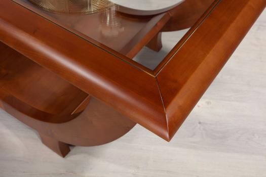 Table basse Nicolas réalisée en Merisier Massif de style Contemporain