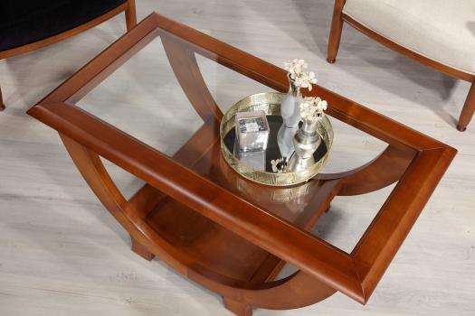 Table basse Nicolas réalisée en Merisier Massif de style Contemporain
