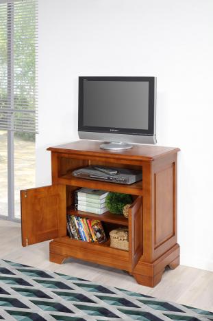 Meuble Tv Marie-Lise réalisé en Merisier Massif de style Louis Philippe Seulement 1 disponible (ce meuble ne sera plus fabriqué)